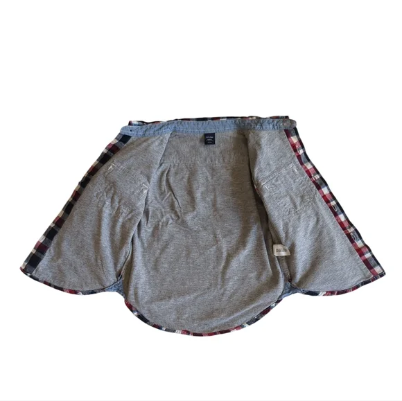 Baby Gap Plaid Lined Long Sleeve Button Down Shirt Toddler 18-24 Months Red Blue - Picture 6 of 12